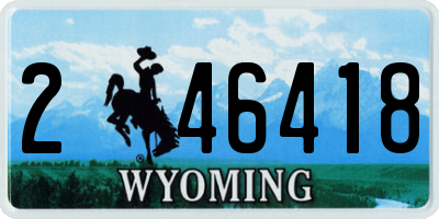 WY license plate 246418