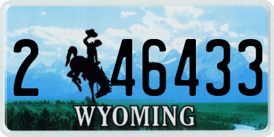 WY license plate 246433