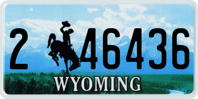 WY license plate 246436