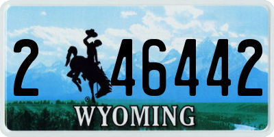 WY license plate 246442