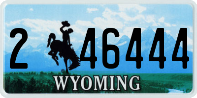 WY license plate 246444
