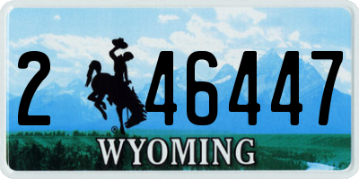 WY license plate 246447