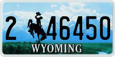 WY license plate 246450