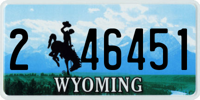 WY license plate 246451