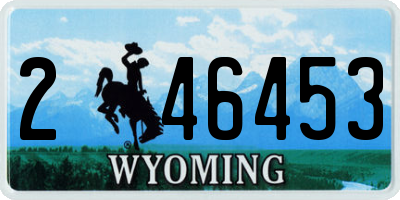 WY license plate 246453
