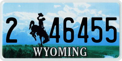 WY license plate 246455