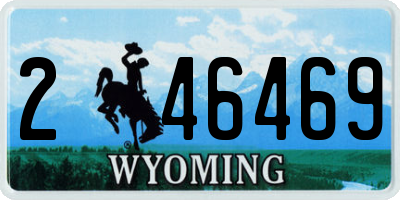 WY license plate 246469