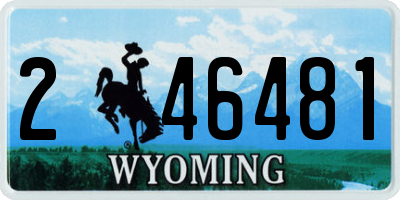 WY license plate 246481