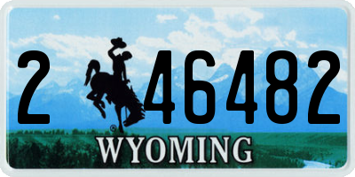 WY license plate 246482