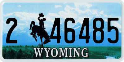 WY license plate 246485