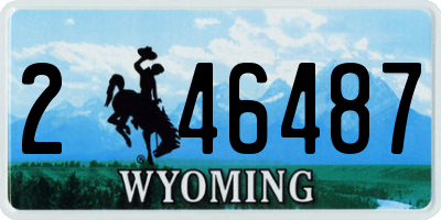 WY license plate 246487