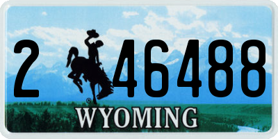 WY license plate 246488