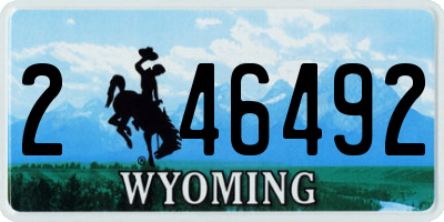 WY license plate 246492