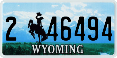 WY license plate 246494