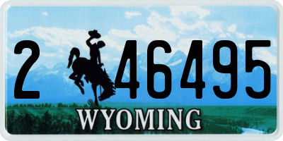 WY license plate 246495