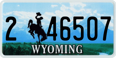 WY license plate 246507