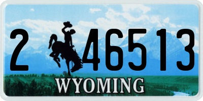 WY license plate 246513