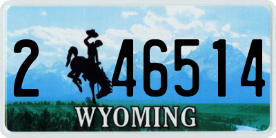 WY license plate 246514