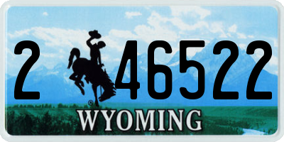 WY license plate 246522