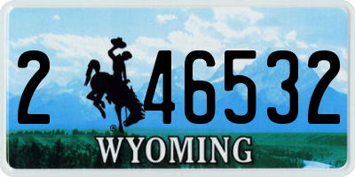 WY license plate 246532