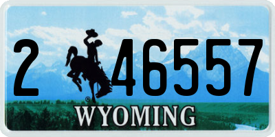 WY license plate 246557