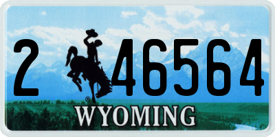 WY license plate 246564