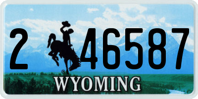 WY license plate 246587
