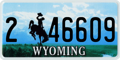 WY license plate 246609