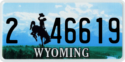 WY license plate 246619