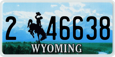 WY license plate 246638