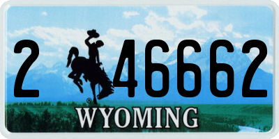 WY license plate 246662