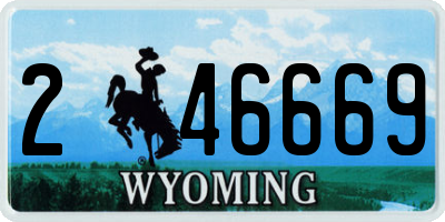 WY license plate 246669