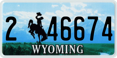 WY license plate 246674