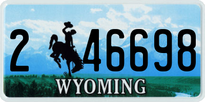 WY license plate 246698