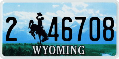 WY license plate 246708