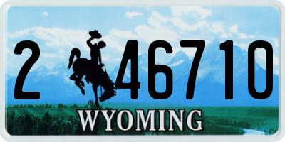 WY license plate 246710