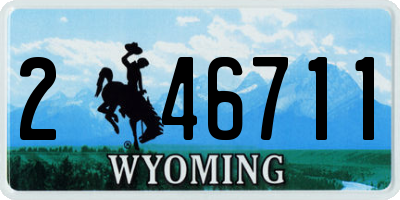 WY license plate 246711