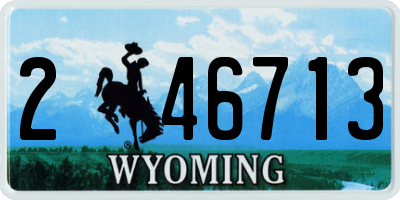 WY license plate 246713