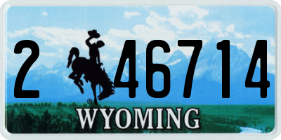WY license plate 246714