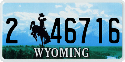 WY license plate 246716
