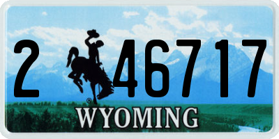 WY license plate 246717