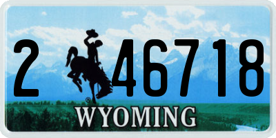 WY license plate 246718