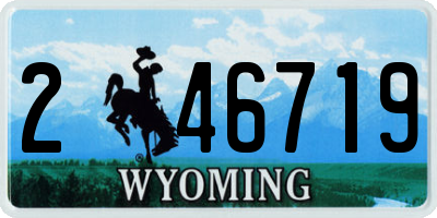 WY license plate 246719