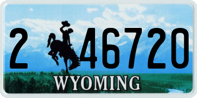 WY license plate 246720