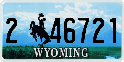 WY license plate 246721
