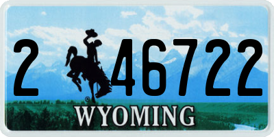 WY license plate 246722