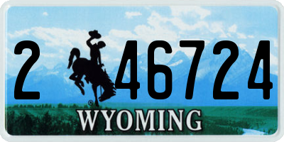WY license plate 246724