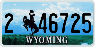 WY license plate 246725