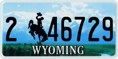WY license plate 246729