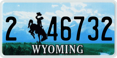 WY license plate 246732